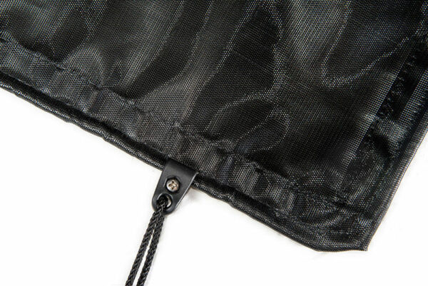 Black WinterKleen Mesh pool cover to protect against debris